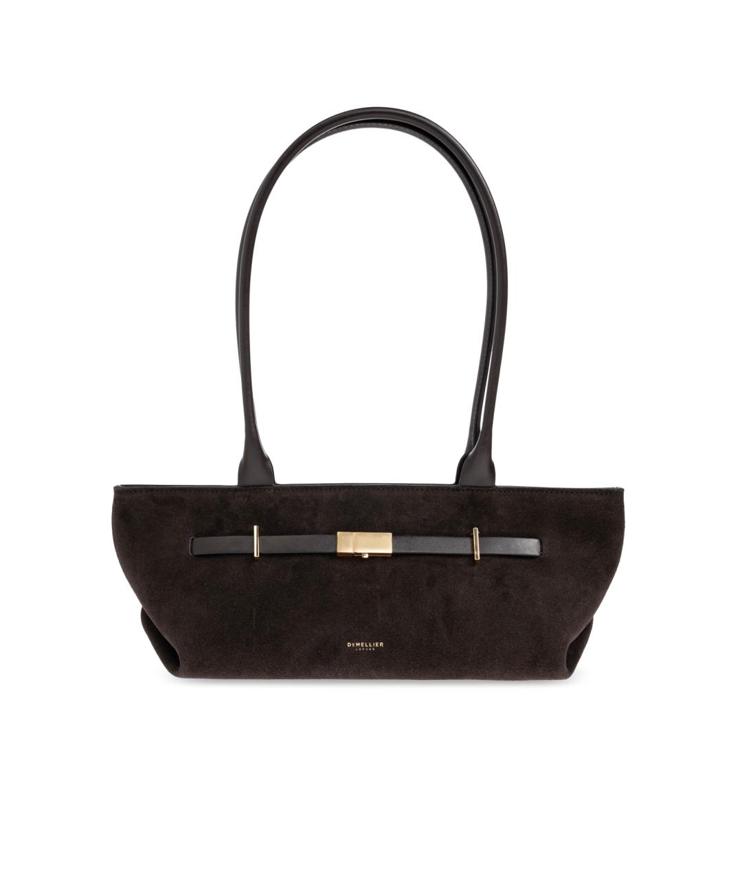DEMELLIER Коричневая замшевая сумка с короткими ручками, фото 5