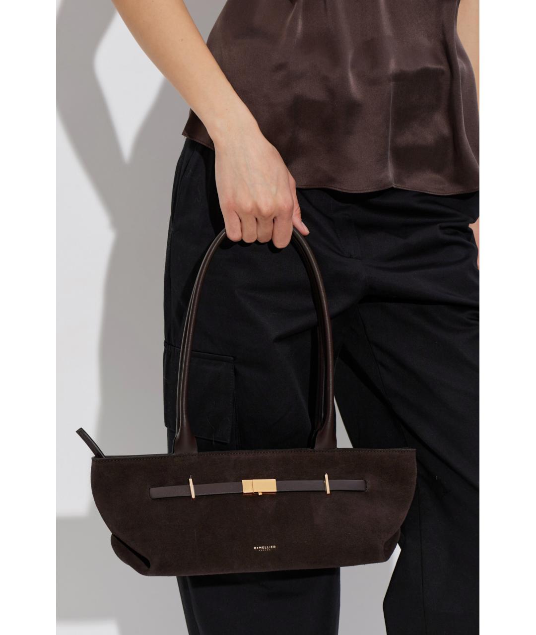 DEMELLIER Коричневая замшевая сумка с короткими ручками, фото 2