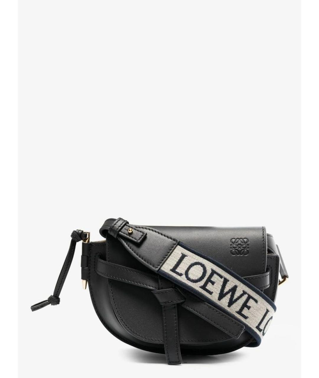 LOEWE Черная кожаная сумка через плечо, фото 3