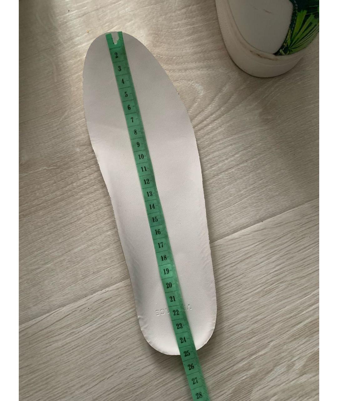 VERSACE Белые кожаные кеды, фото 7