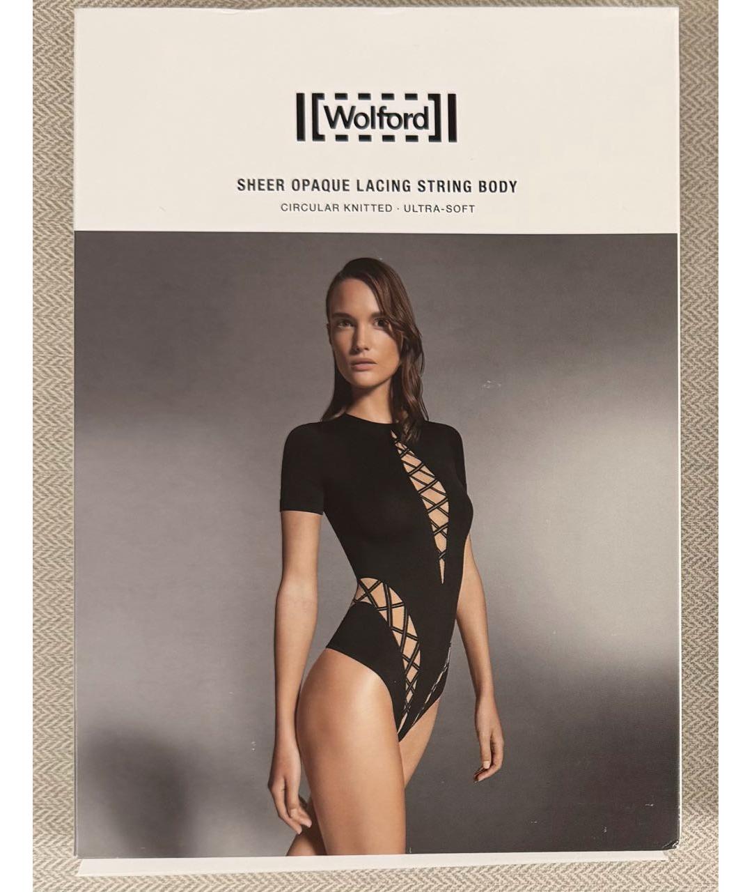 WOLFORD Черное полиамидовое боди, фото 5