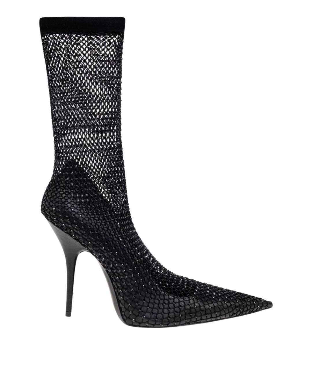 BALENCIAGA Черные кожаные ботильоны, фото 1