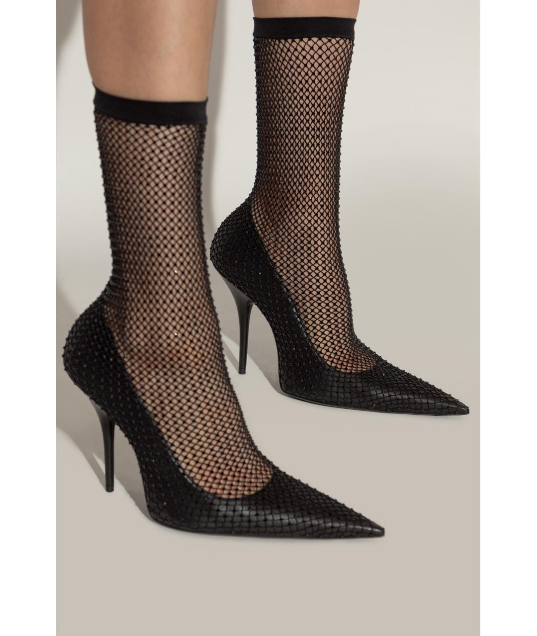 BALENCIAGA Черные кожаные ботильоны, фото 3