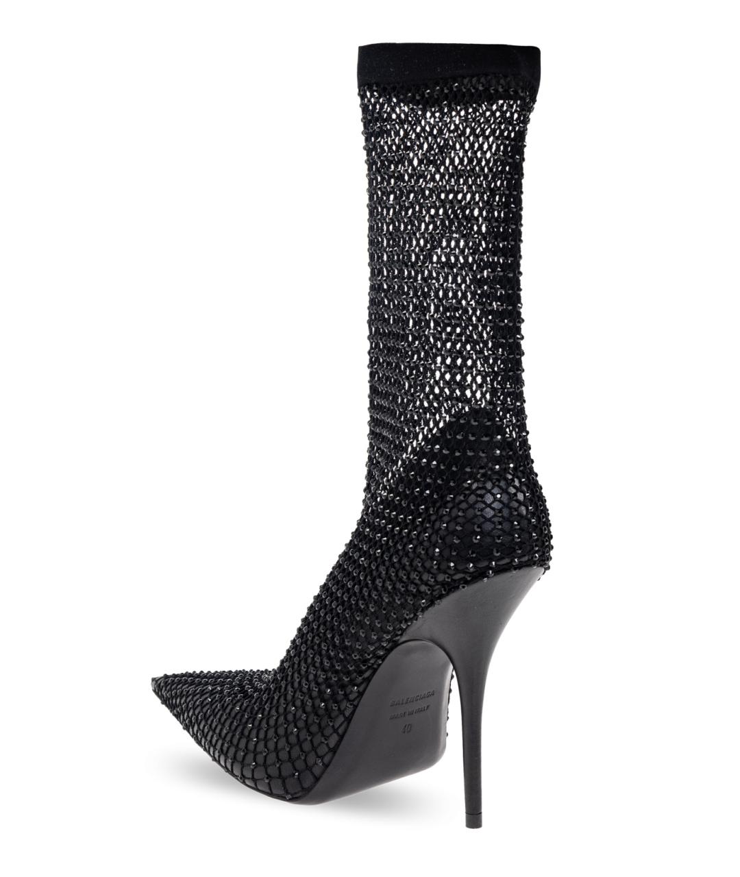 BALENCIAGA Черные кожаные ботильоны, фото 6