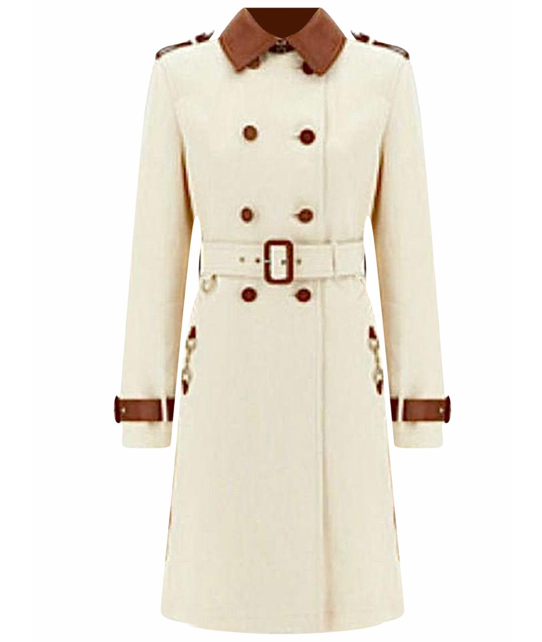 GUCCI Бежевый льняной тренч/плащ, фото 1