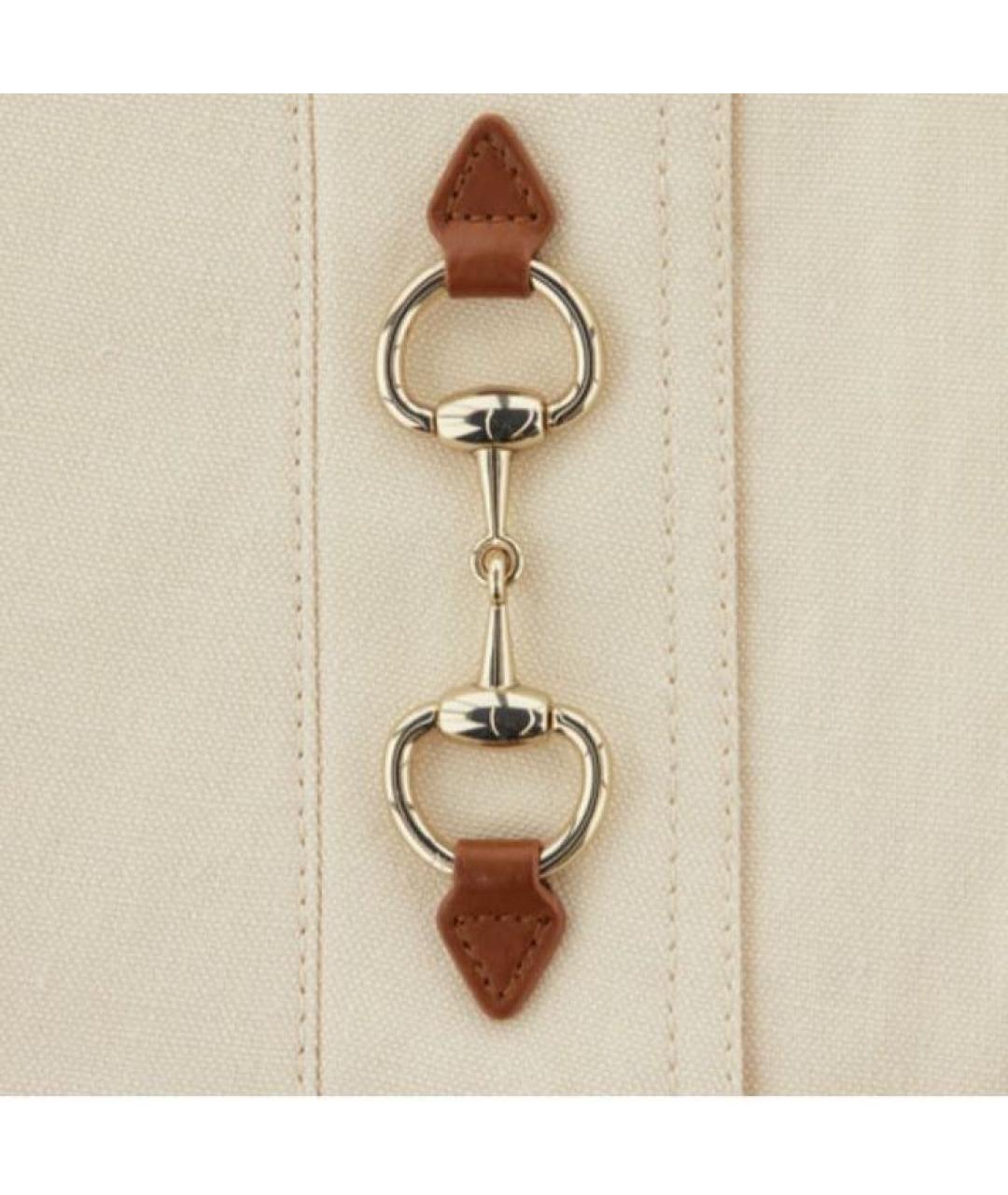 GUCCI Бежевый льняной тренч/плащ, фото 5