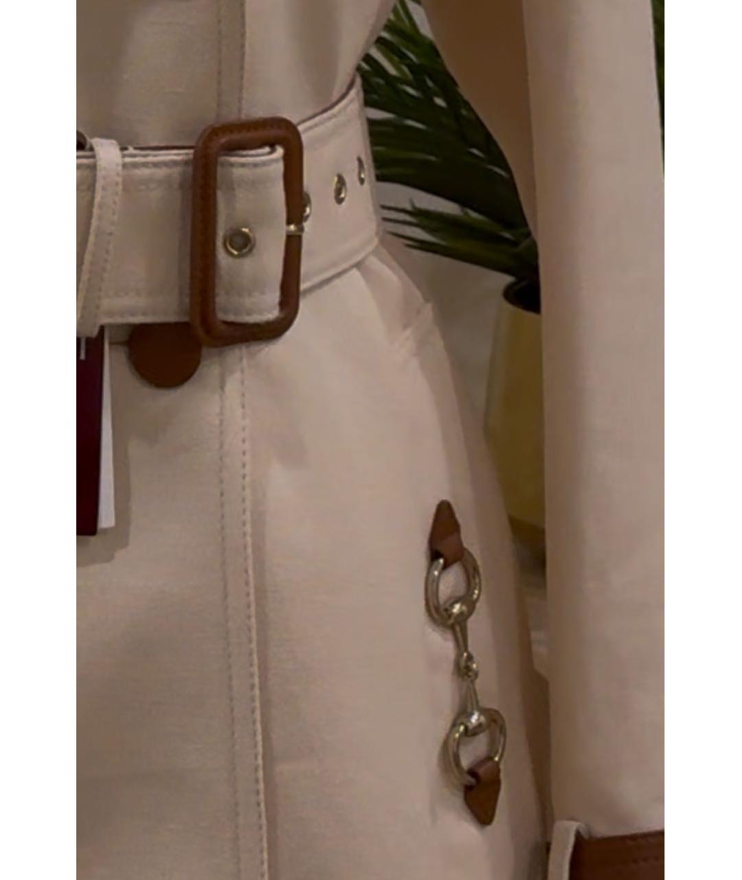 GUCCI Бежевый льняной тренч/плащ, фото 6