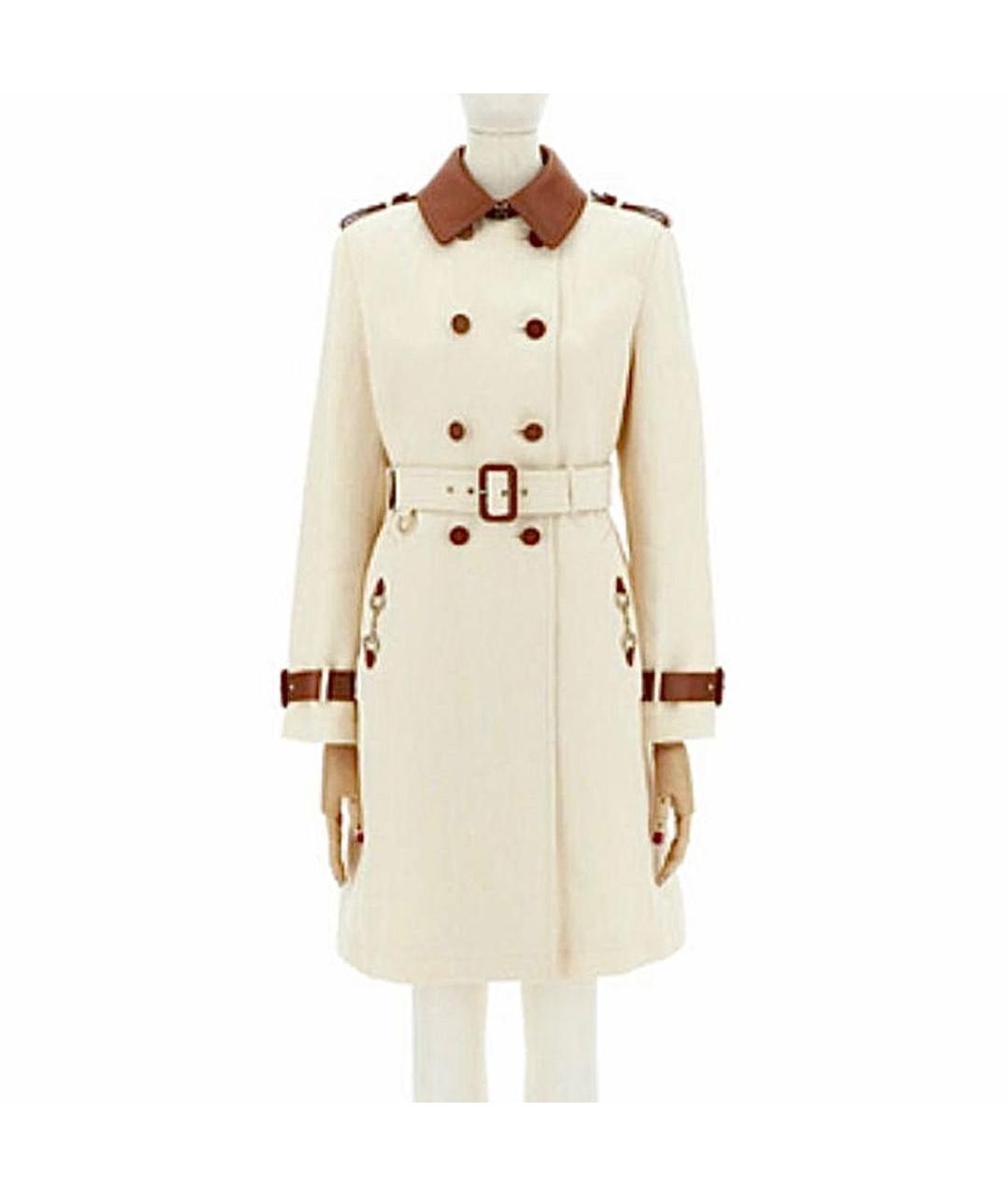 GUCCI Бежевый льняной тренч/плащ, фото 9