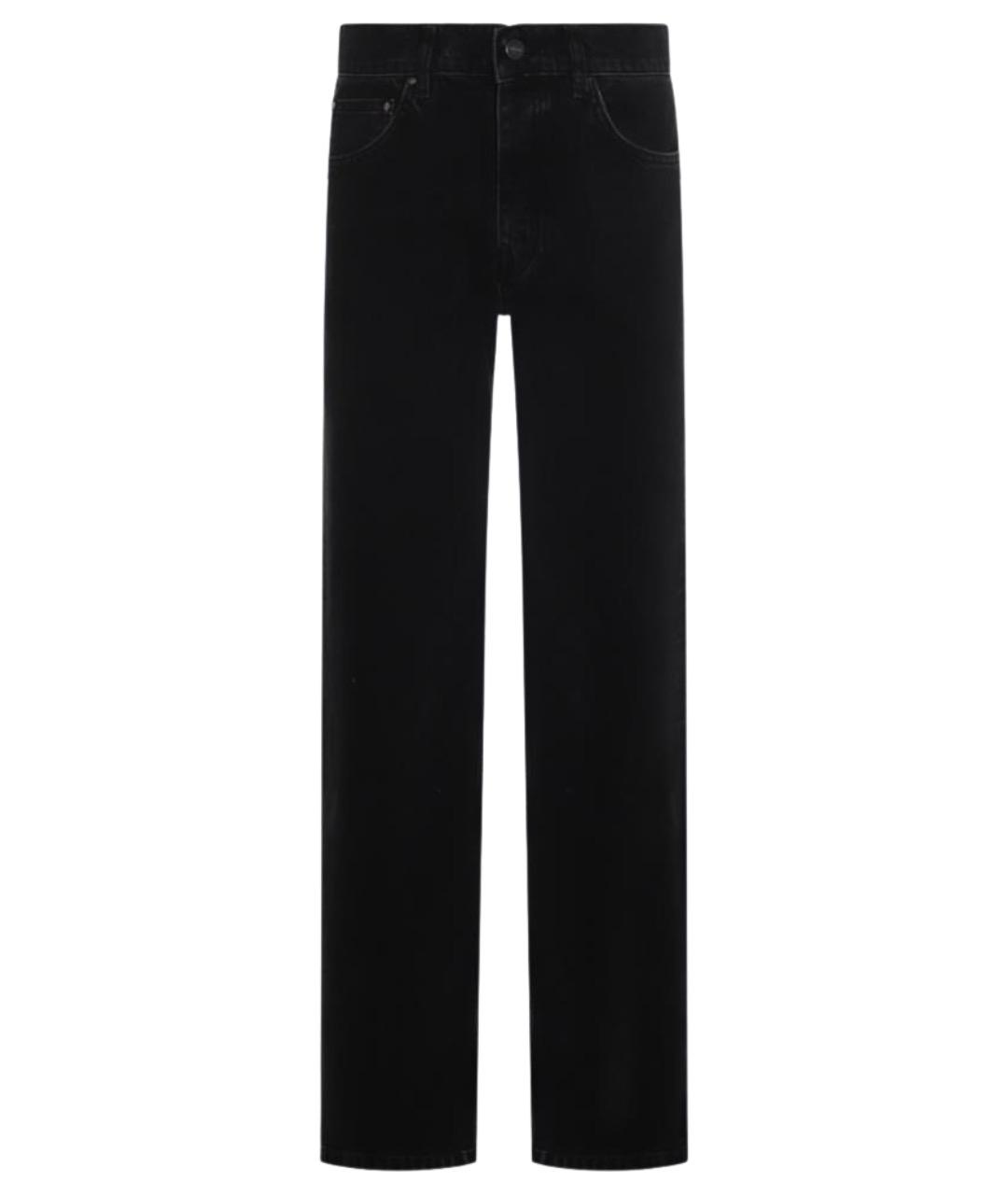 ANINE BING Черные хлопковые прямые джинсы, фото 1