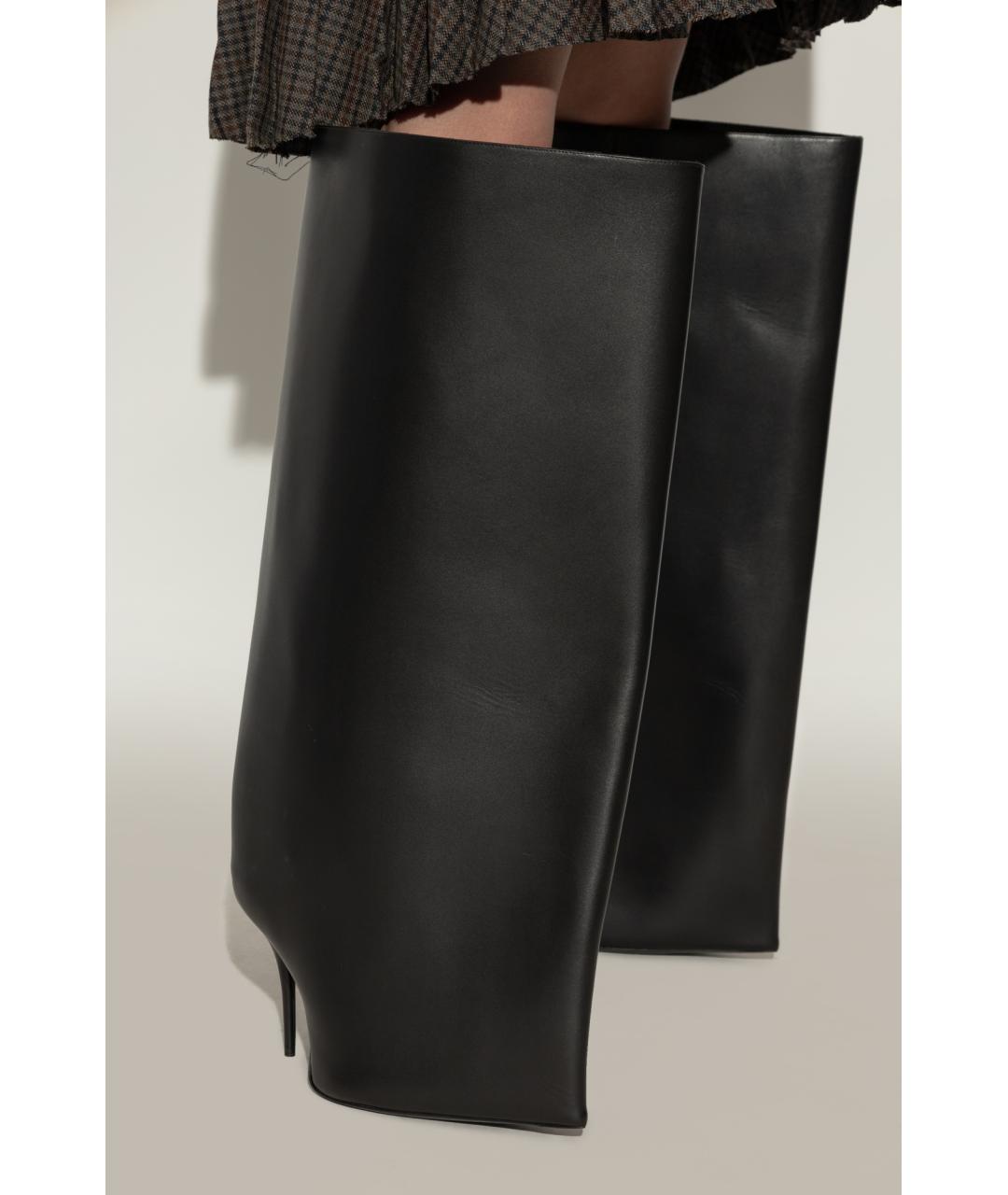 BALENCIAGA Черные кожаные сапоги, фото 7