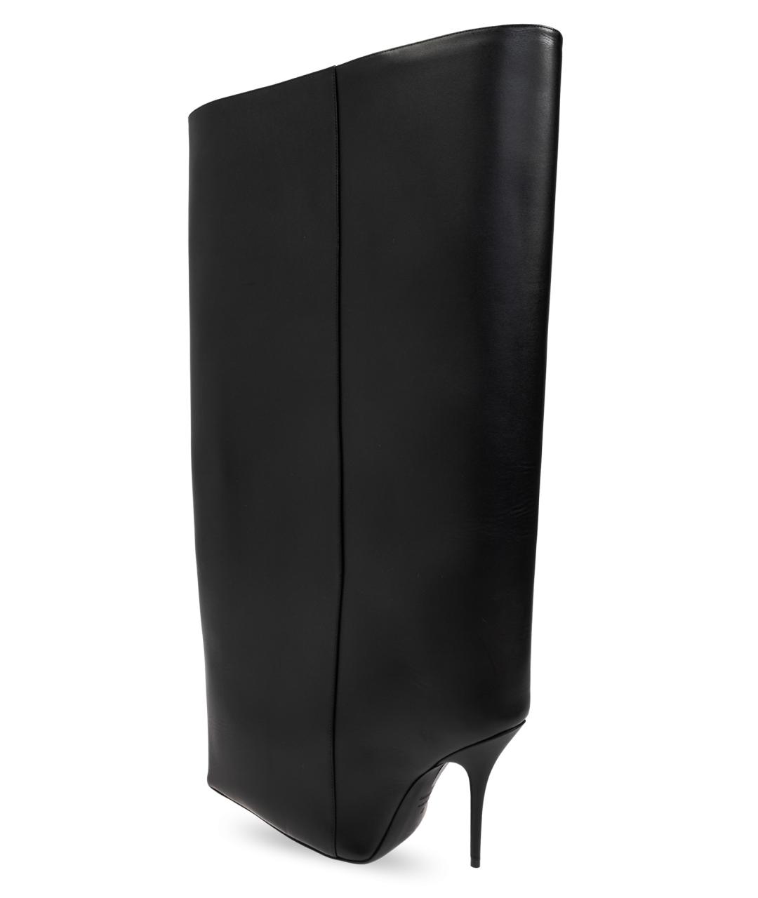 BALENCIAGA Черные кожаные сапоги, фото 5