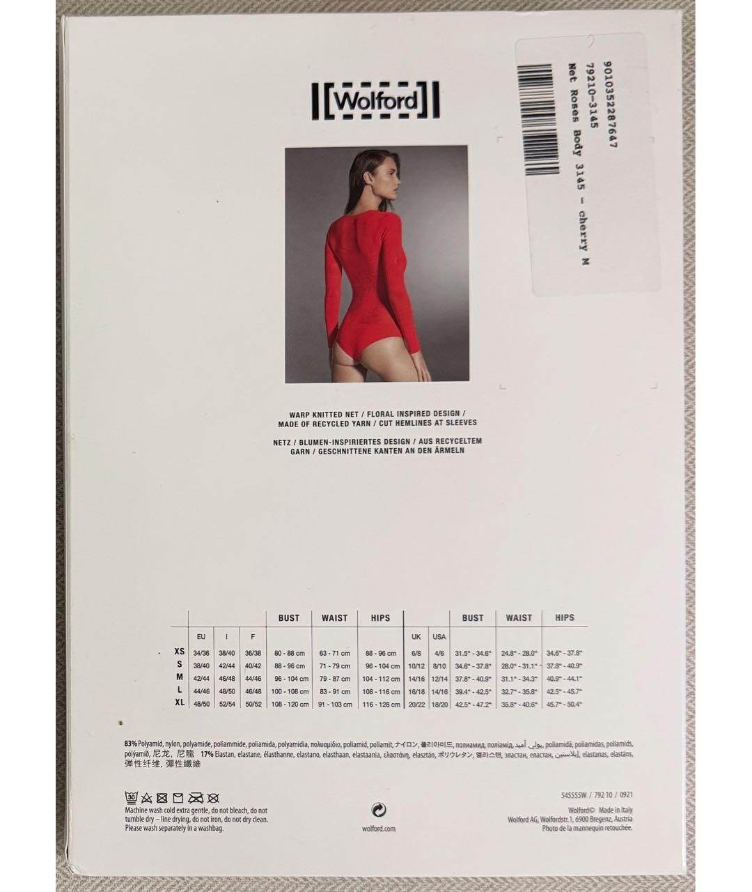 WOLFORD Красное полиамидовое боди, фото 8