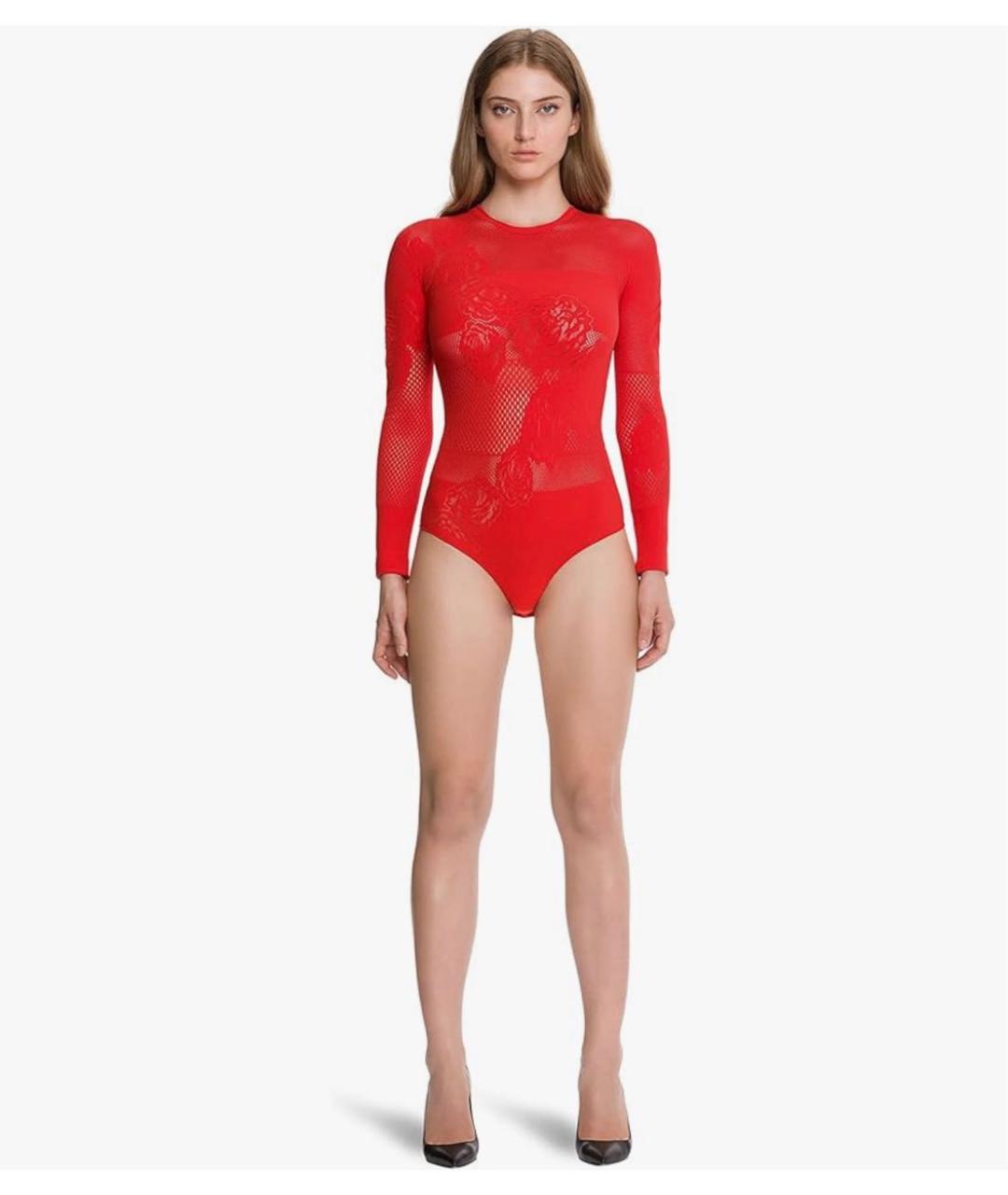 WOLFORD Красное полиамидовое боди, фото 5