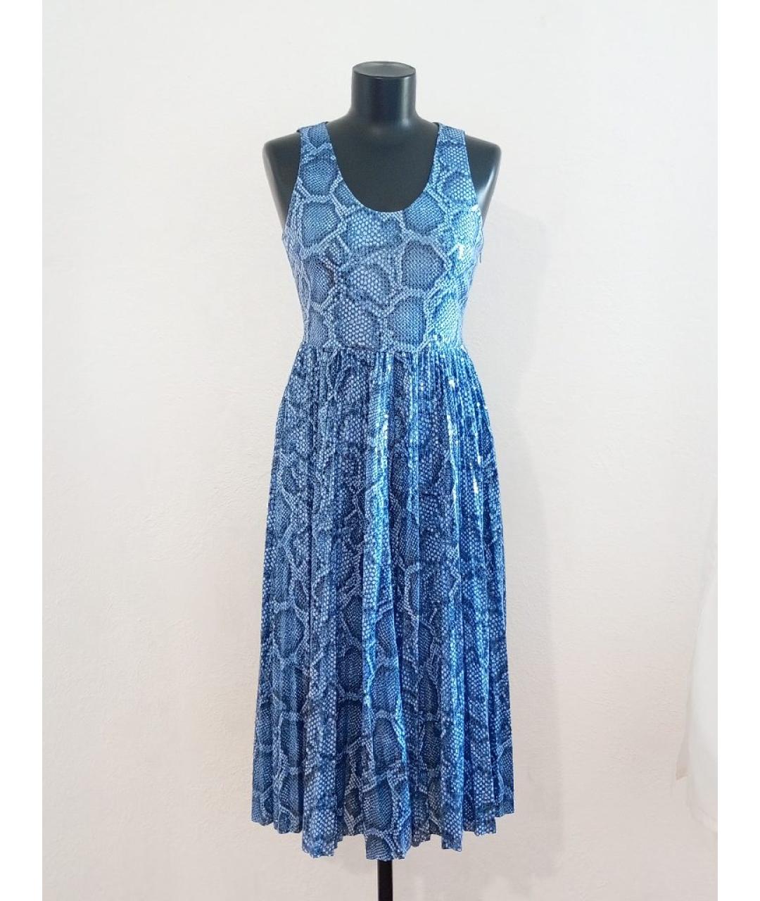 MICHAEL MICHAEL KORS Голубое полиэстеровое коктейльное платье, фото 5