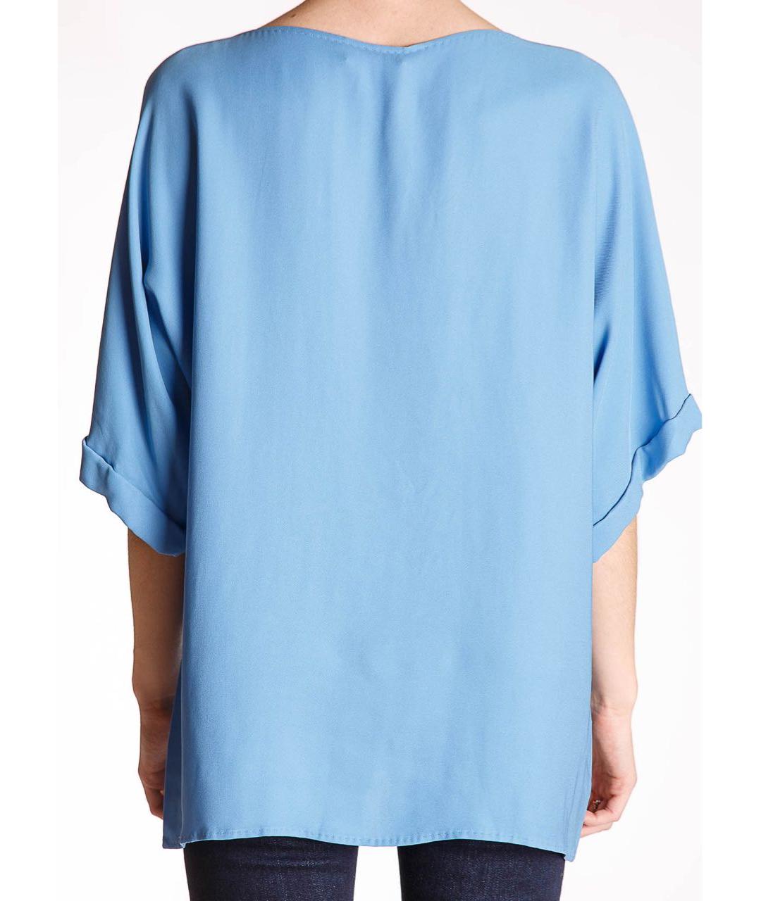 DSQUARED2 Синяя шелковая блузы, фото 4