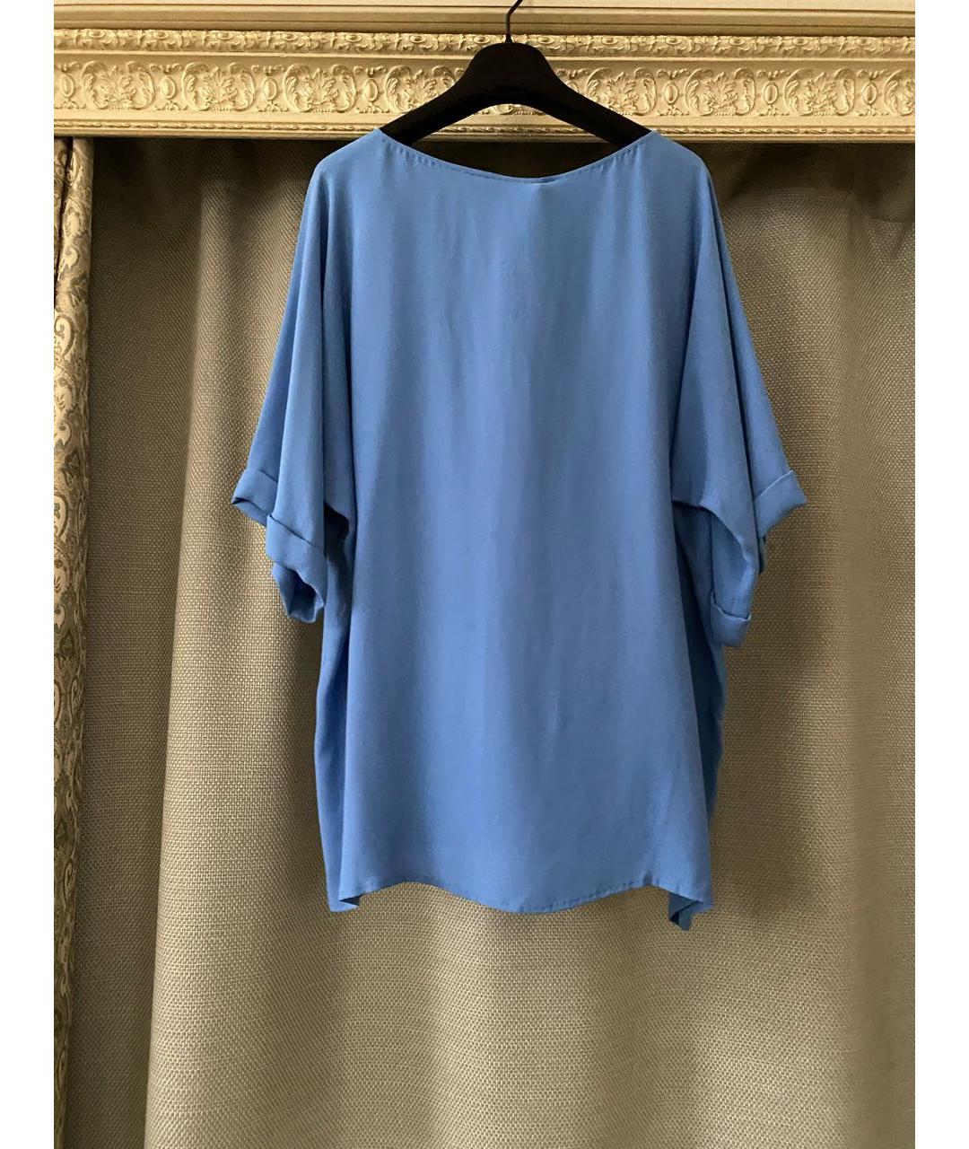 DSQUARED2 Синяя шелковая блузы, фото 6