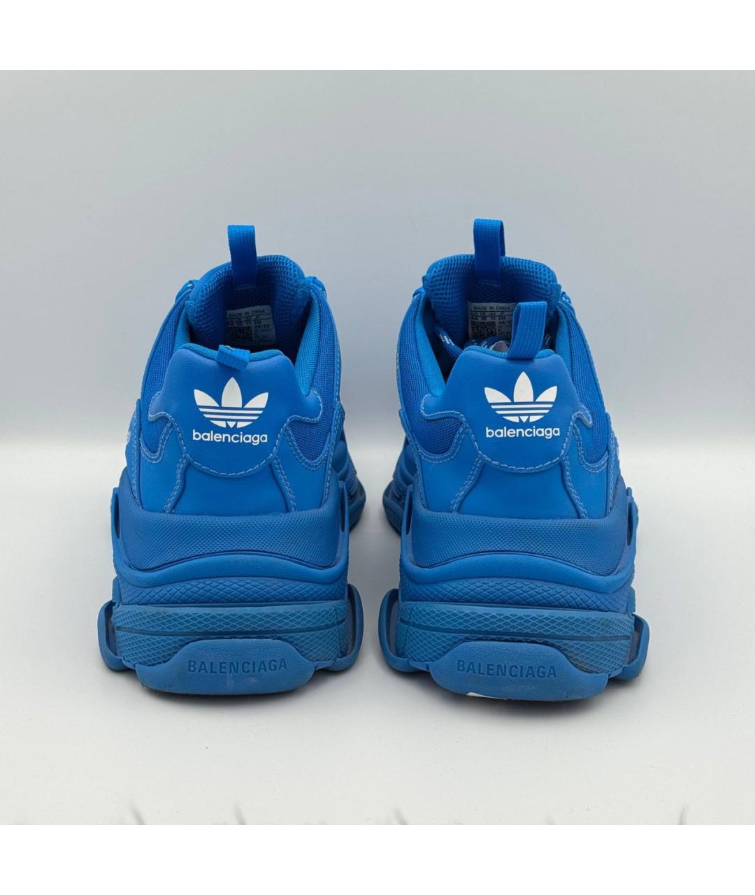 BALENCIAGA Синие текстильные низкие кроссовки / кеды, фото 5