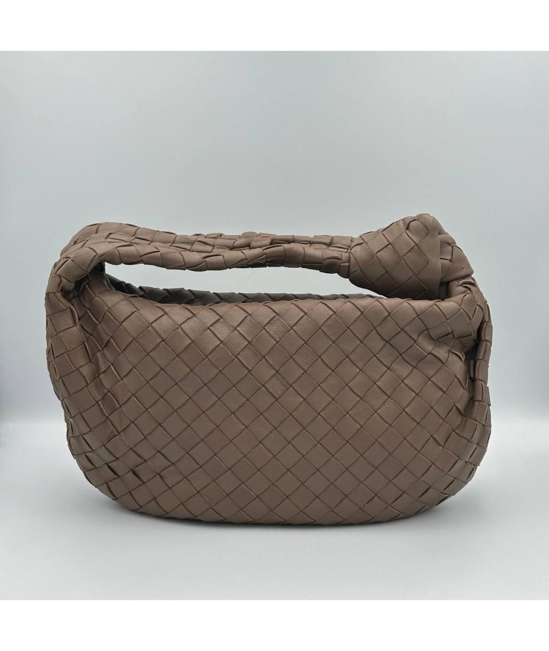 BOTTEGA VENETA Коричневая кожаная сумка с короткими ручками, фото 4