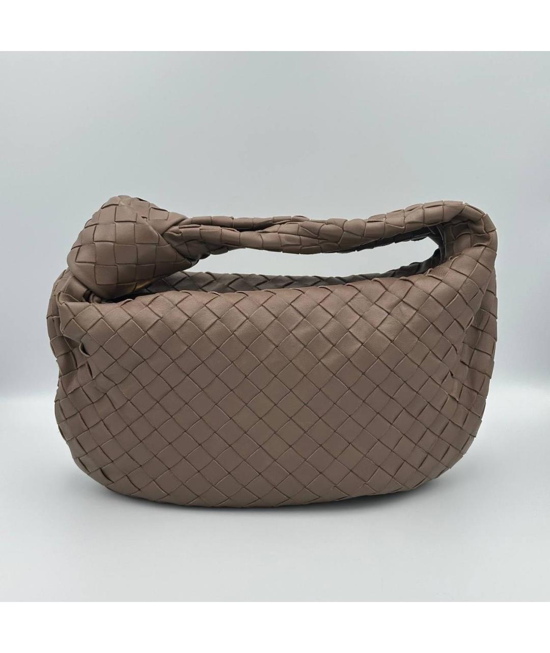 BOTTEGA VENETA Коричневая кожаная сумка с короткими ручками, фото 3