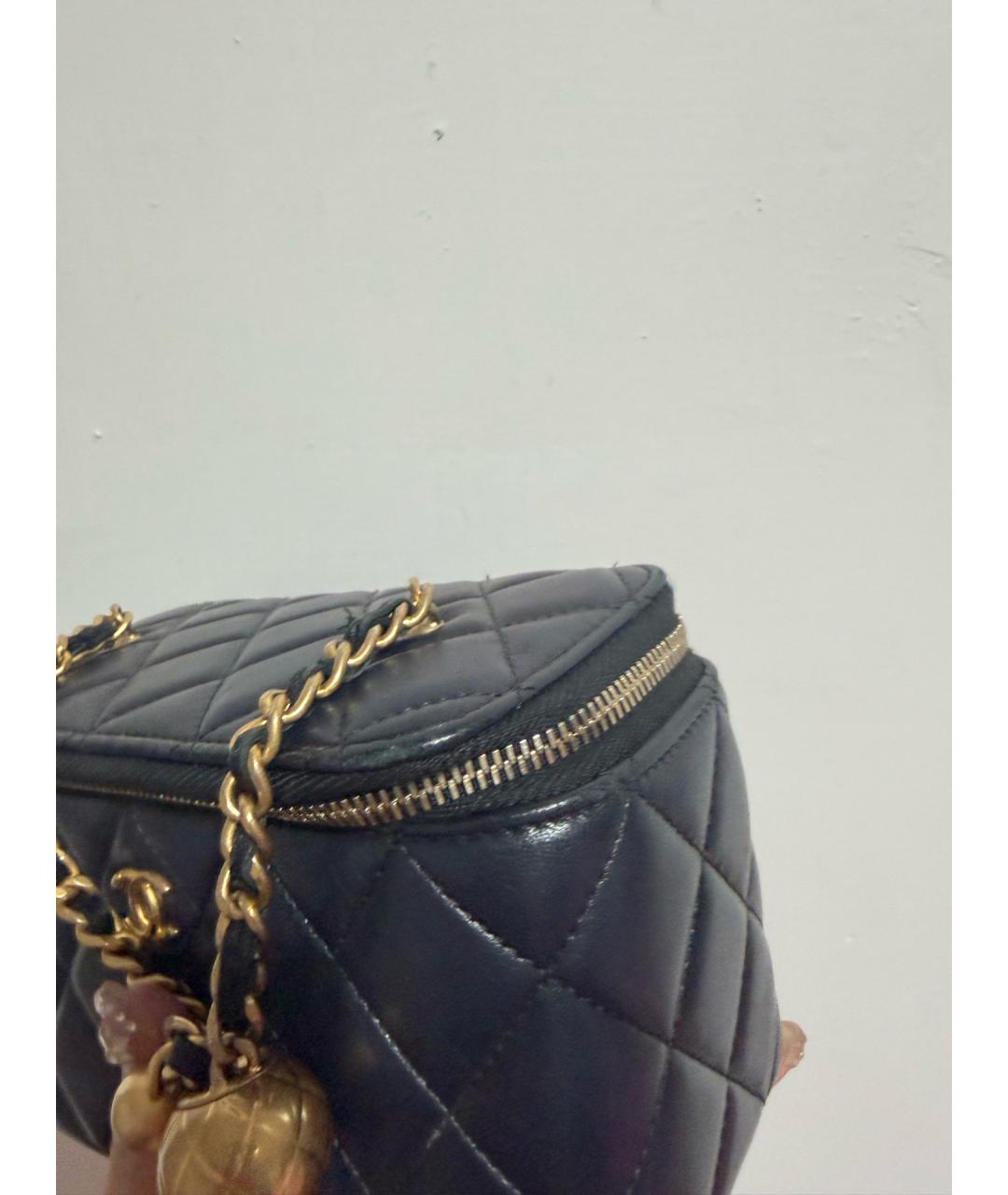 CHANEL Черная кожаная сумка через плечо, фото 6