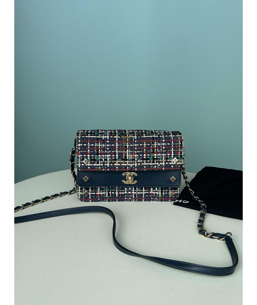 CHANEL Мульти твидовая сумка через плечо, фото 7