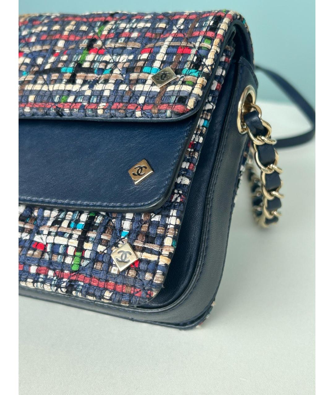 CHANEL Мульти твидовая сумка через плечо, фото 5
