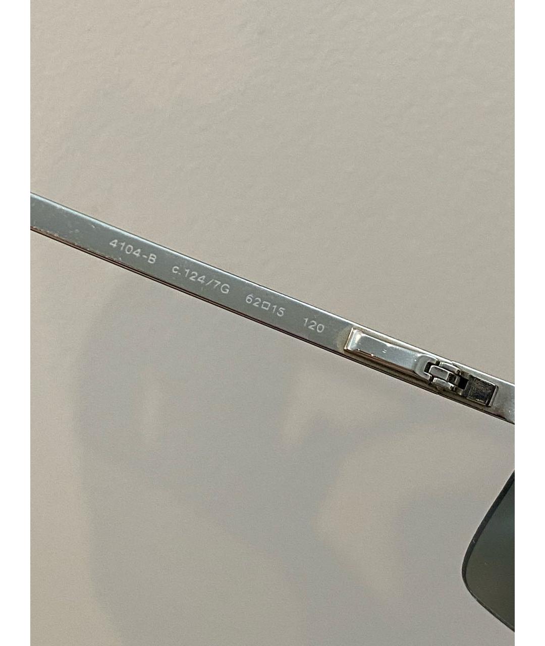 CHANEL Серебряные металлические солнцезащитные очки, фото 5