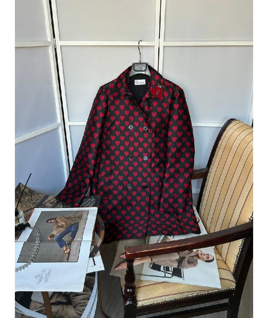 RED VALENTINO Мульти полиэстеровый тренч/плащ, фото 7