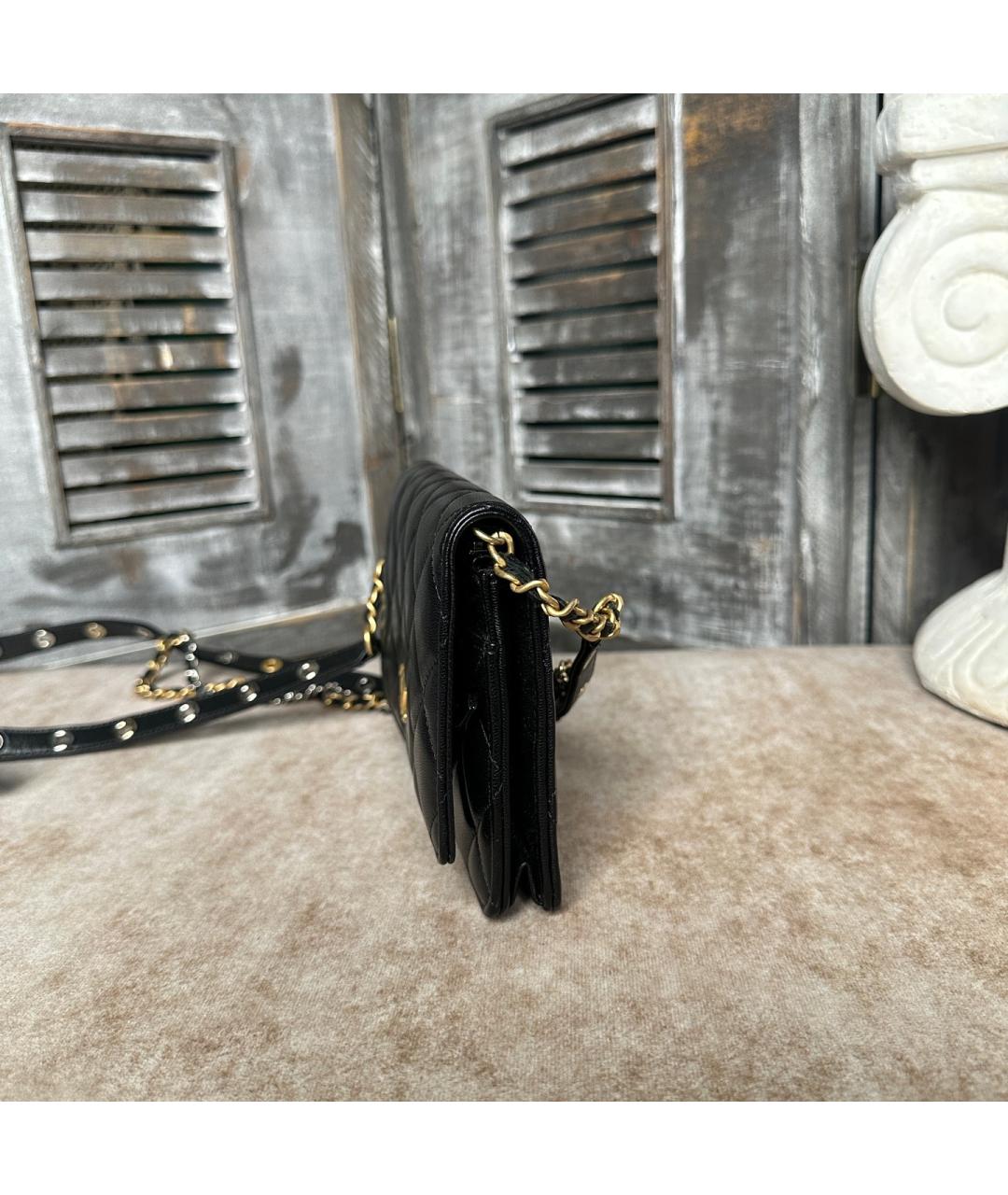 CHANEL Черная кожаная сумка через плечо, фото 3