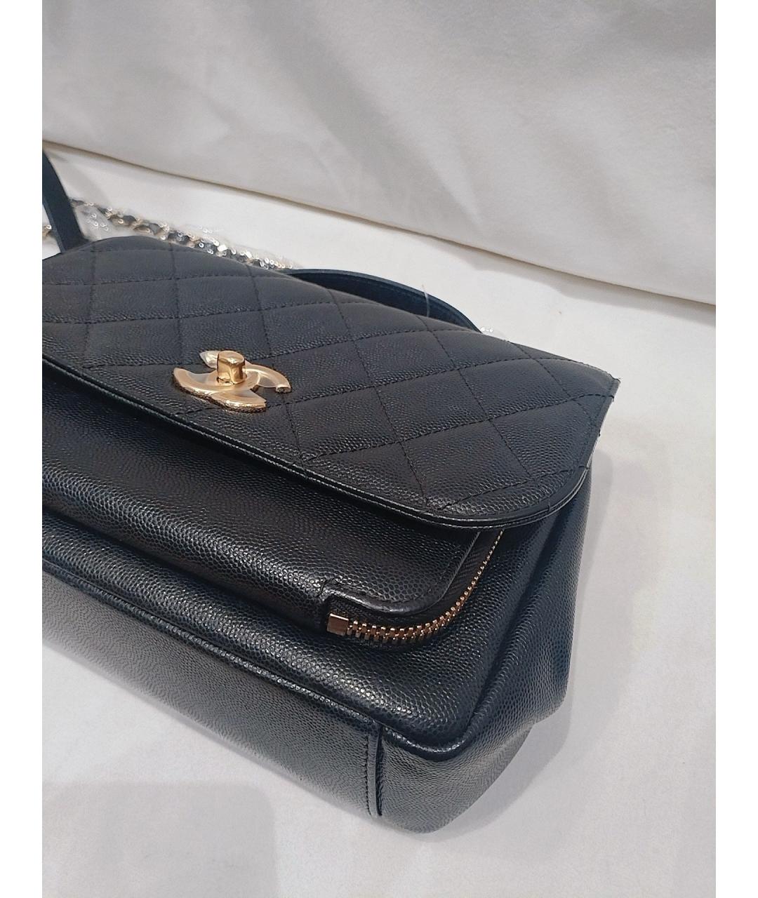 CHANEL Черная кожаная сумка через плечо, фото 3