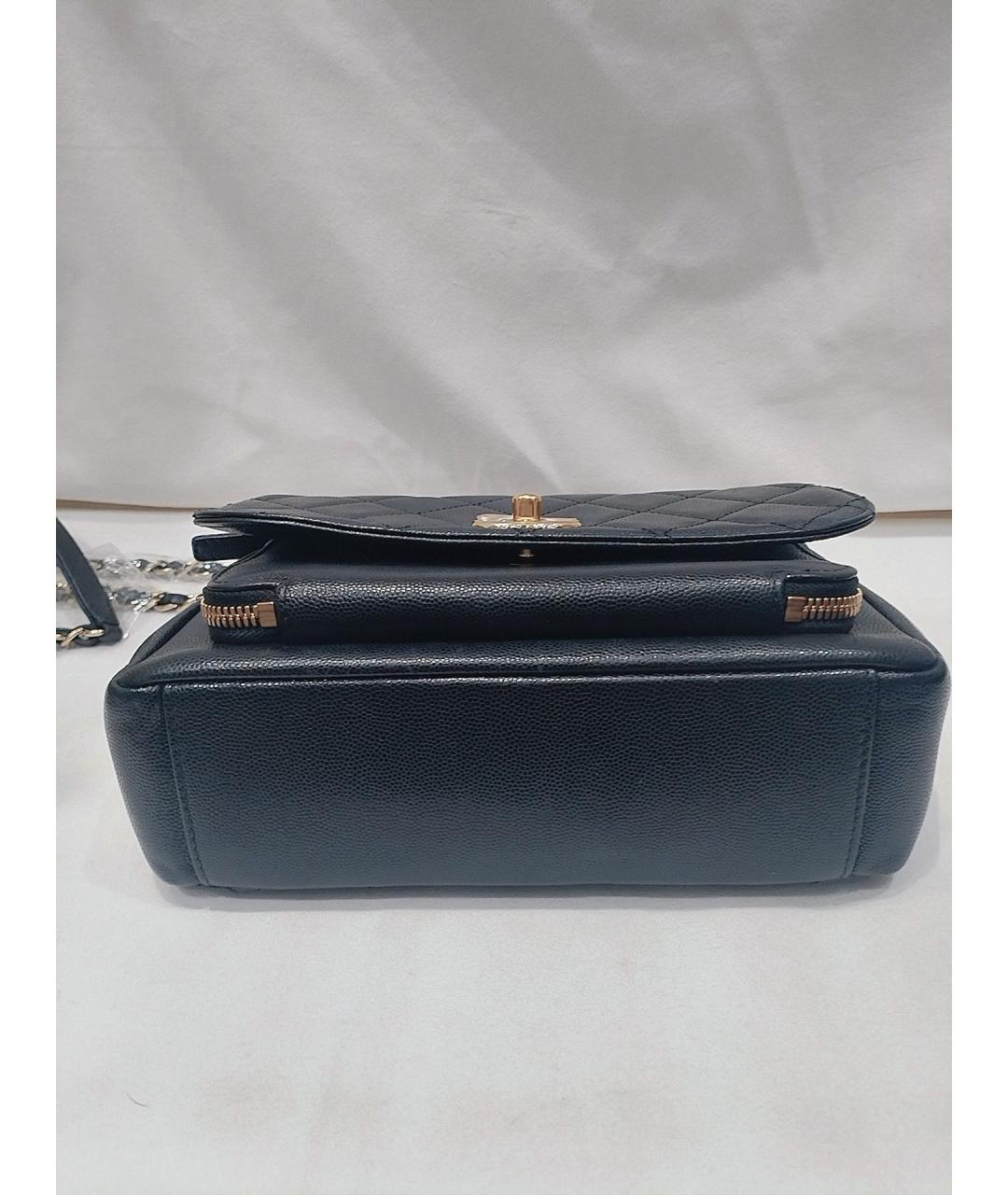 CHANEL Черная кожаная сумка через плечо, фото 5