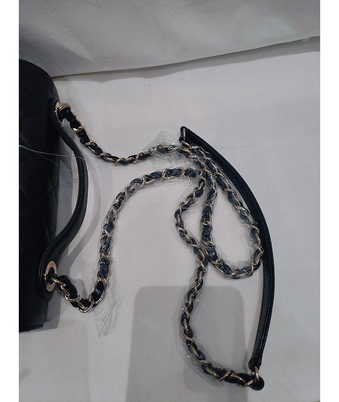 CHANEL Черная кожаная сумка через плечо, фото 9