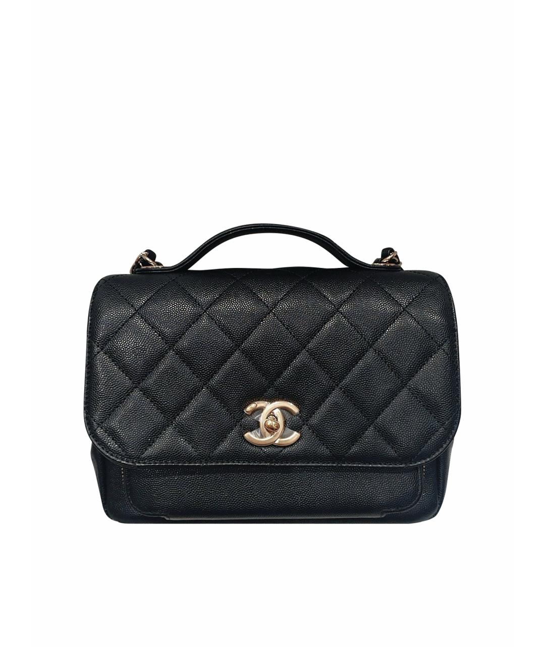 CHANEL Черная кожаная сумка через плечо, фото 1