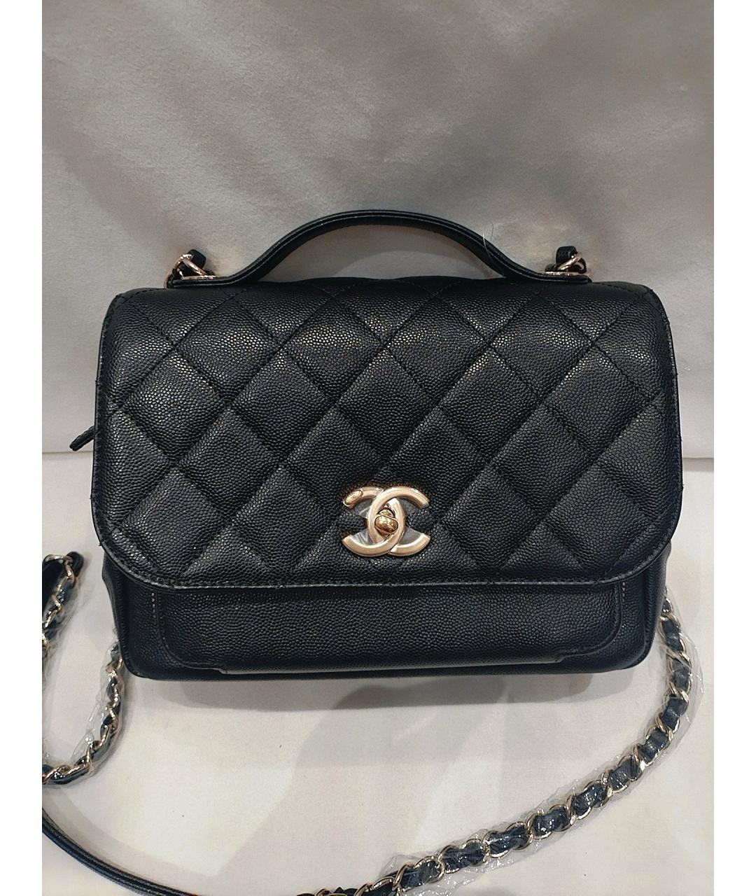 CHANEL Черная кожаная сумка через плечо, фото 10