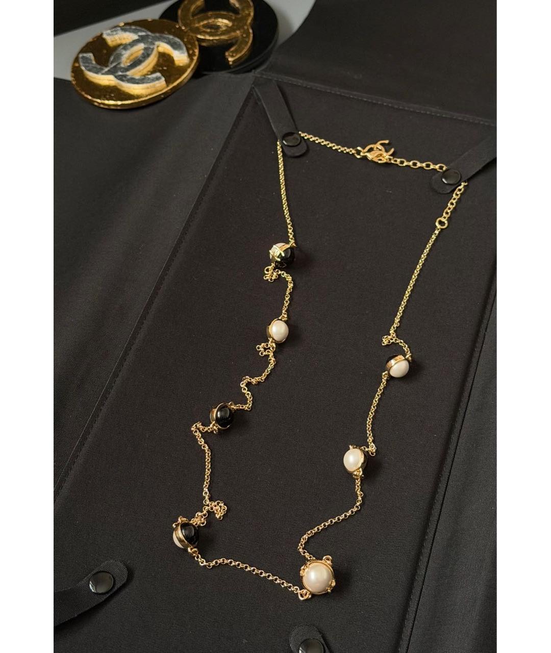 CHANEL Золотое металлическое колье, фото 2