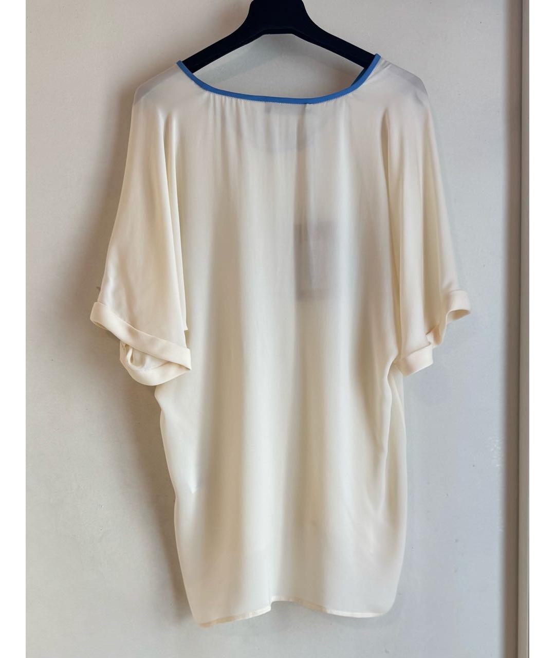 DSQUARED2 Бежевая шелковая блузы, фото 7