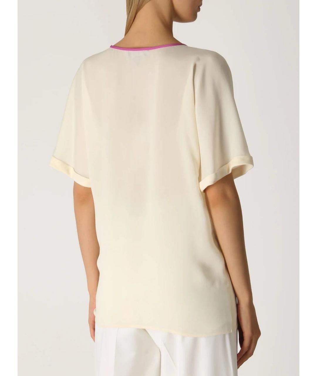 DSQUARED2 Бежевая шелковая блузы, фото 3