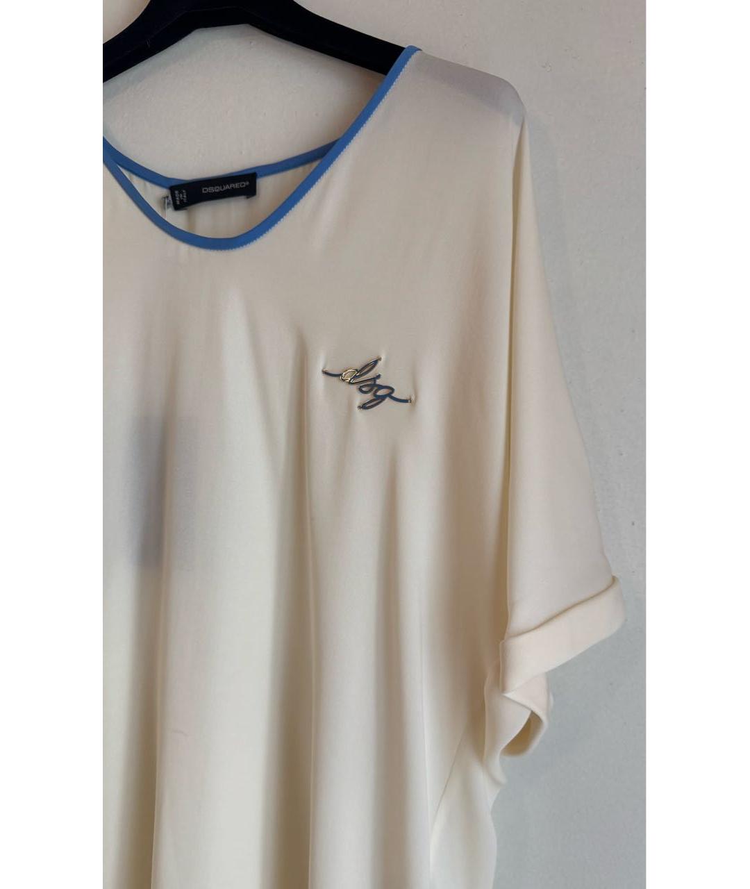 DSQUARED2 Бежевая шелковая блузы, фото 6