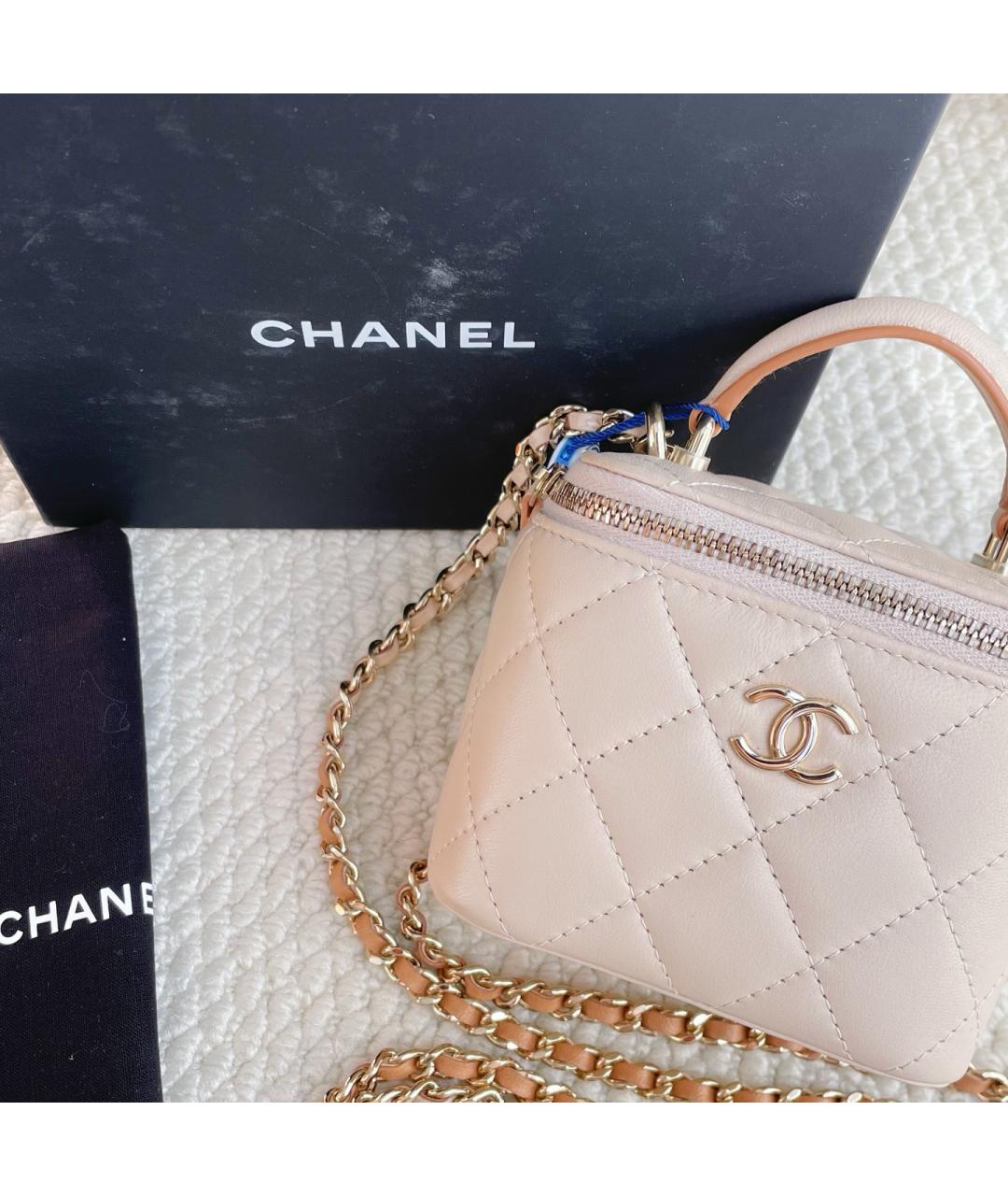 CHANEL Розовая кожаная сумка через плечо, фото 2