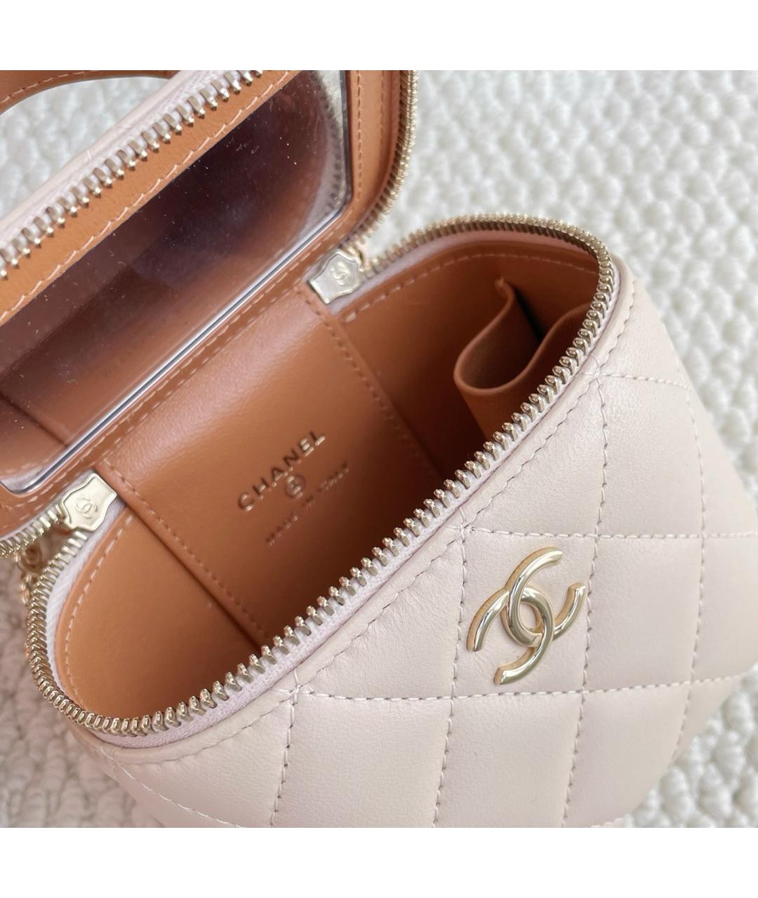 CHANEL Розовая кожаная сумка через плечо, фото 9