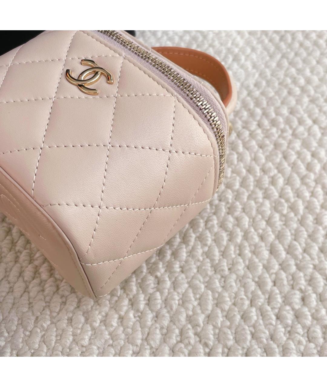 CHANEL Розовая кожаная сумка через плечо, фото 6