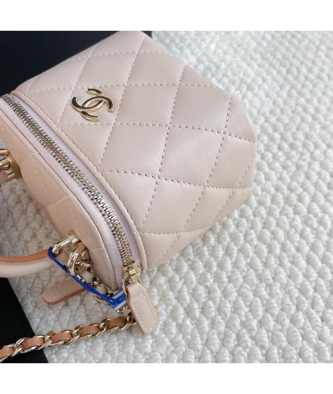 CHANEL Розовая кожаная сумка через плечо, фото 4