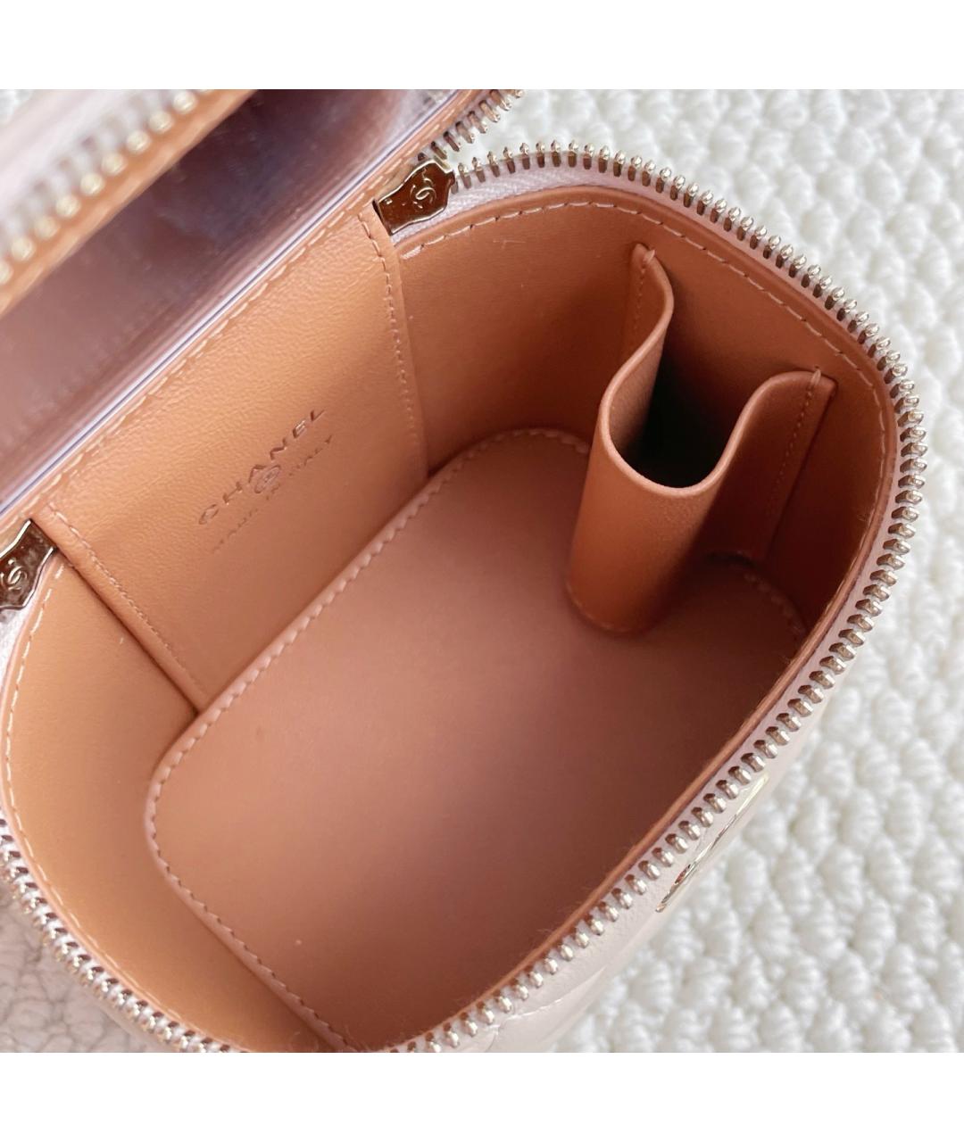 CHANEL Розовая кожаная сумка через плечо, фото 8