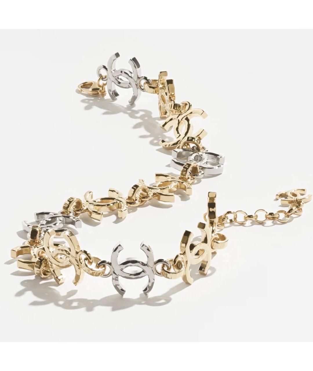 CHANEL Золотое металлическое колье, фото 3