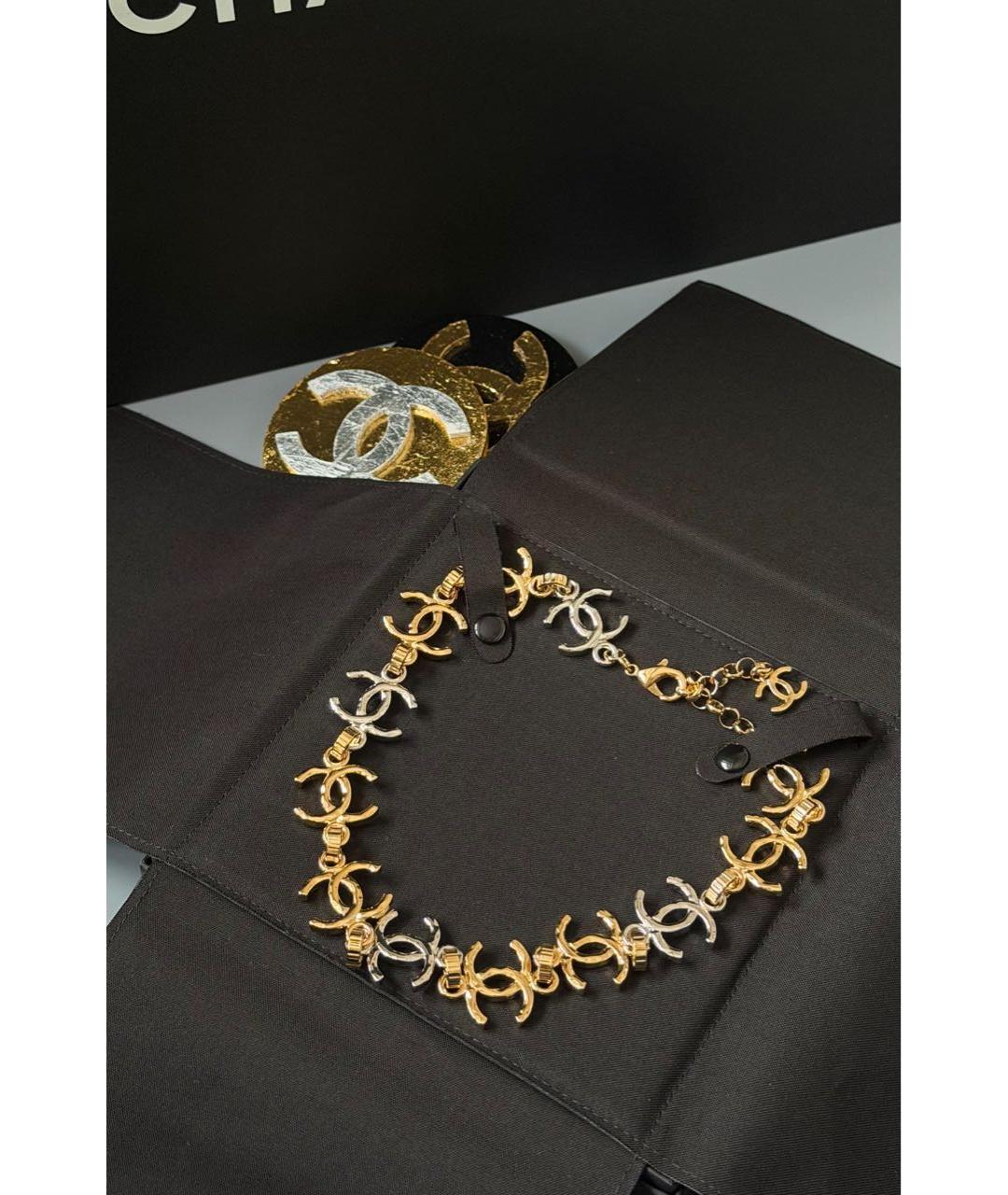 CHANEL Золотое металлическое колье, фото 2