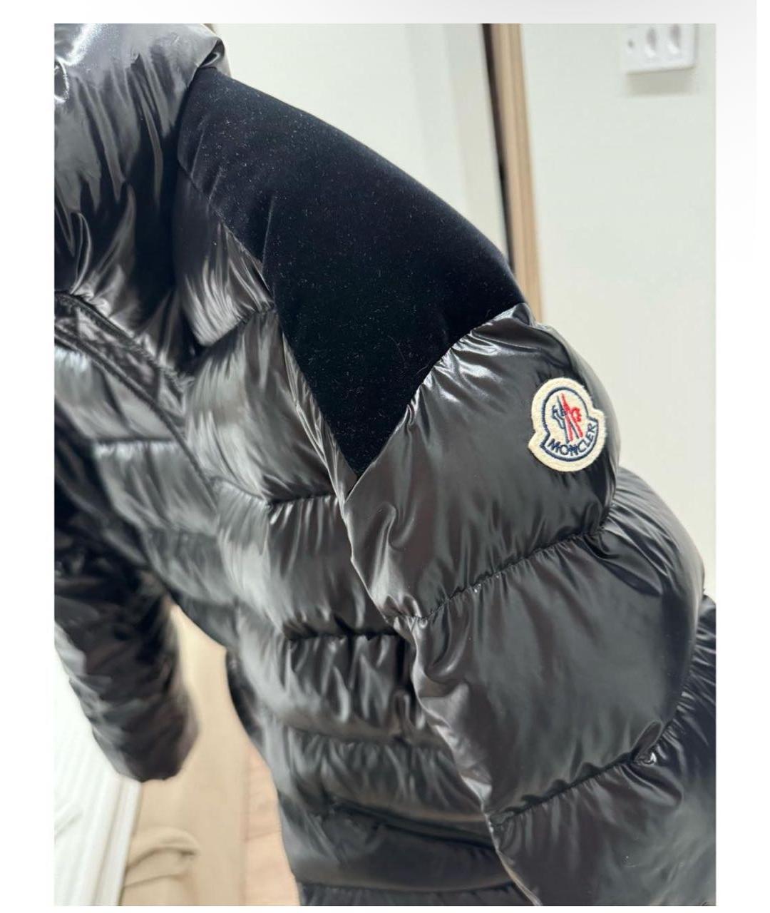 MONCLER Черный пуховик, фото 3