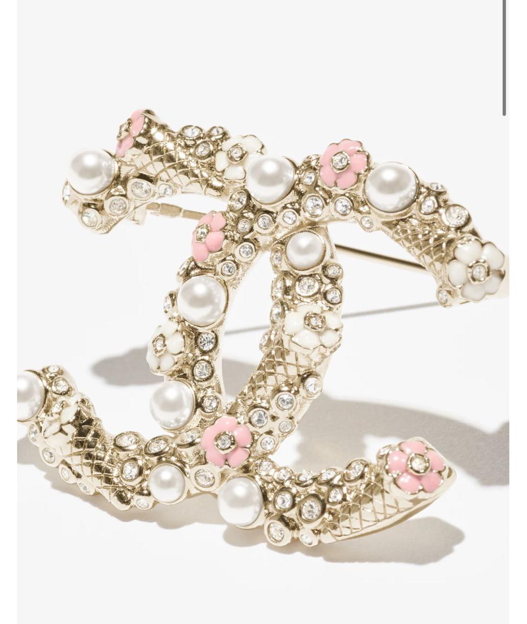 CHANEL Золотая металлическая булавка / брошь, фото 3