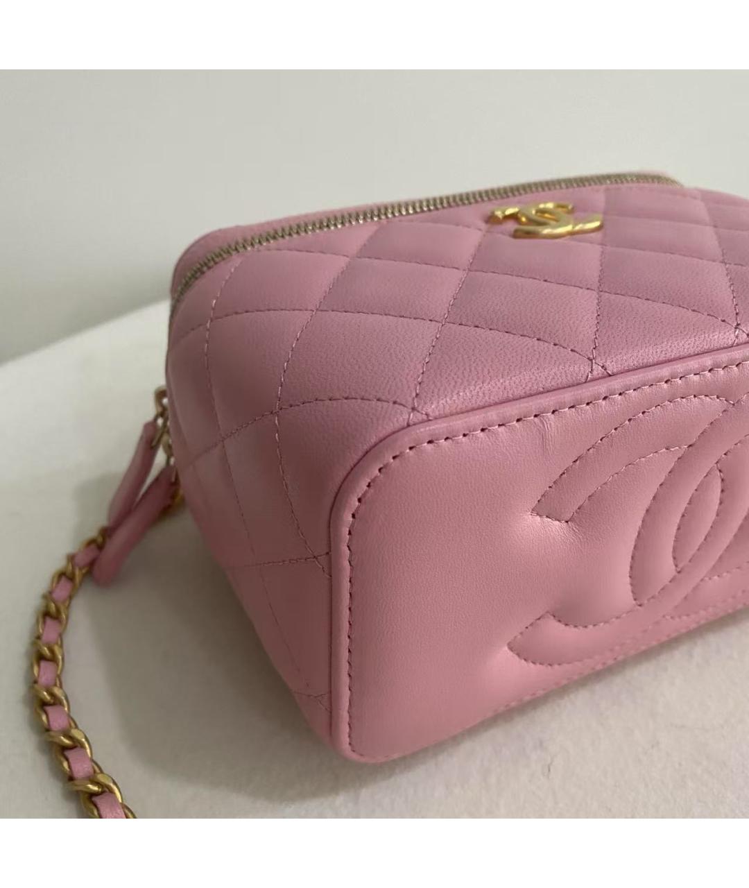 CHANEL Розовая кожаная сумка через плечо, фото 6