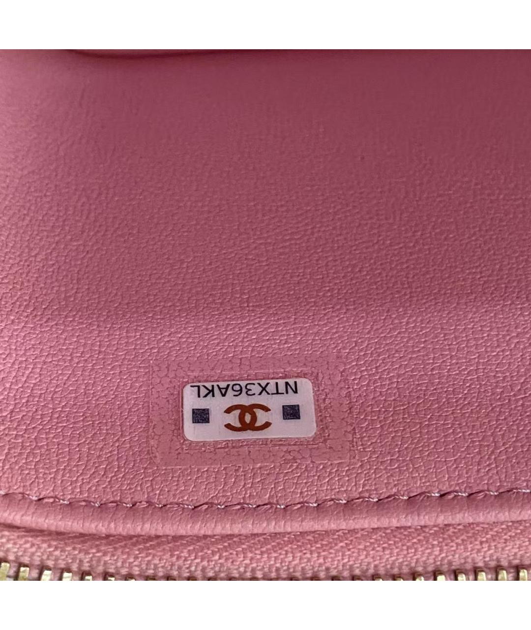 CHANEL Розовая кожаная сумка через плечо, фото 9