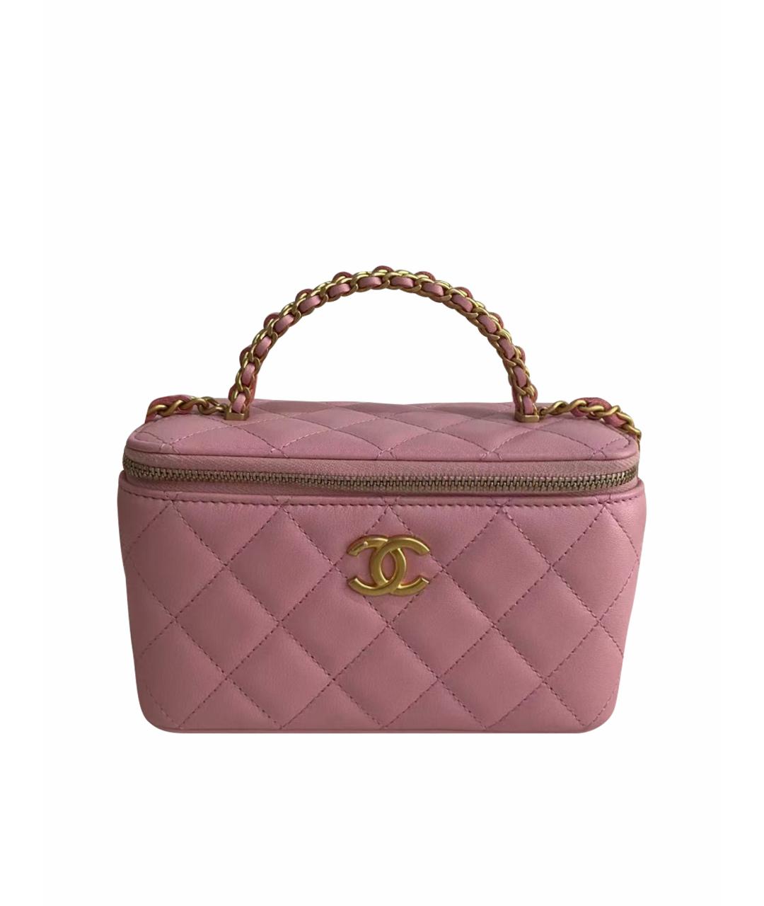 CHANEL Розовая кожаная сумка через плечо, фото 1